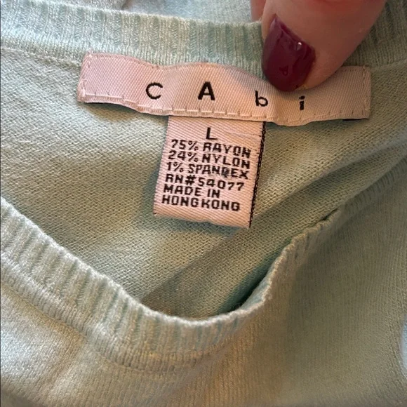 CAbi Cardigan Sweater | Tank Set In Aquamarine Style Numbers 212 & 213 - Picture 5 of 7